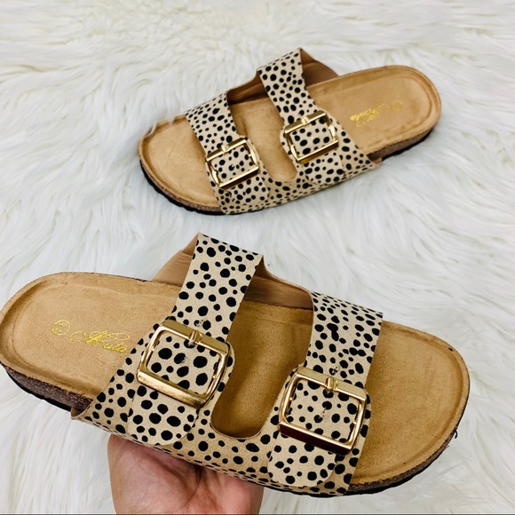 Leopard Two Buckle Sandal Leopard